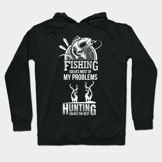 Funny Fishing And Hunting Gift Christmas Humor Hunter Cool Hoodie by johnii1422